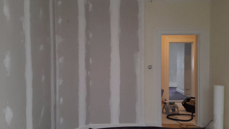 Uitvlakken Gyproc wand